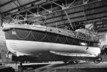 ID 4787 R.N.L.B. DIANA WHITE - A Rother-class lifeboat in her boathouse at Sennen Cove near Lands End, Cornwall, England. She was based there from 1974 until 1991. Built by William Osborne at Arun Shipyards...